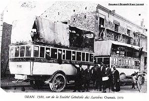 Oran- Car de la Societe Generale des Autobus Oranais - 1920 